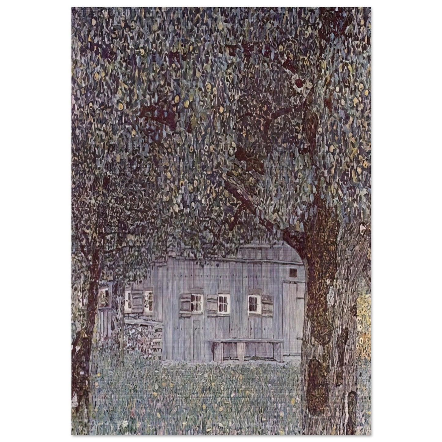 FARMHOUSE IN UPPER AUSTRIA 1912 - Gustav Klimt Brushed Aluminum Print - 70x100 cm / 28x40 inches | Gustav Klimt Aluminum Print | Gustav Klimt Prints