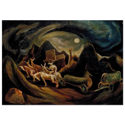 GOING WEST 1935 1 - Jackson Pollock Brushed Aluminum Print - 70x100 cm / 28x40 inches | Jackson Pollock Aluminum Print | Jackson Pollock Prints