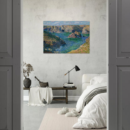 Port Donnant, Belle Ile - claude monet Brushed Aluminum Print - 70x100 cm / 28x40 inches | claude monet Aluminum Print | claude monet Prints