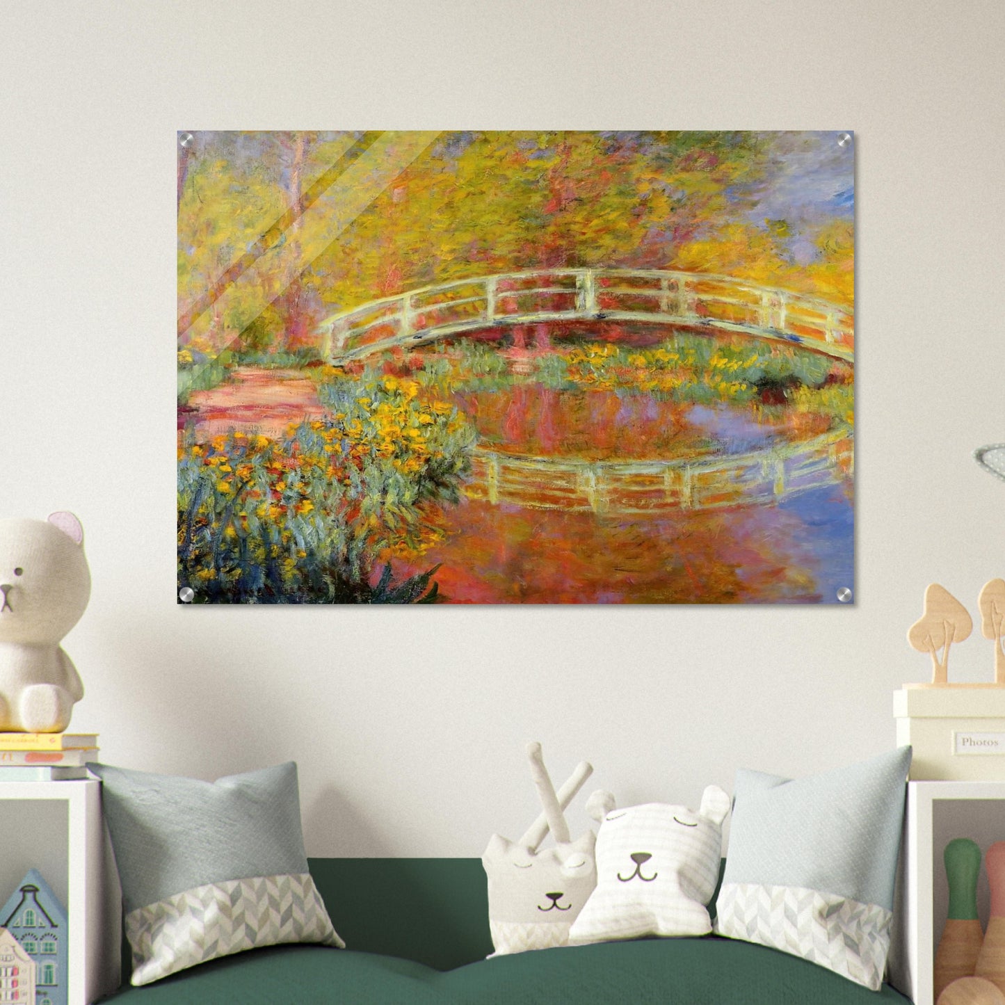 The Japanese Bridge The Bridge in Monet's Garden - claude monet Acrylic Print - 70x100 cm / 28x40″ inches