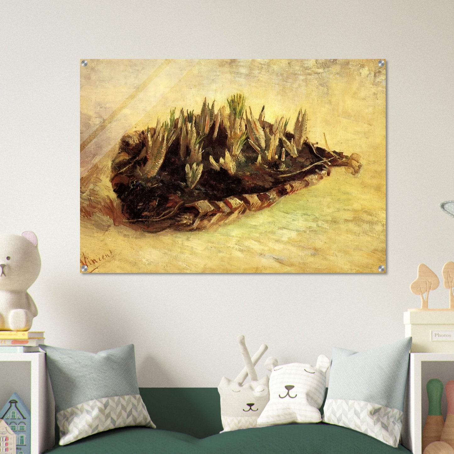 Still Life with a Basket of Crocuses - Vincent van Gogh Acrylic Print - 70x100 cm / 28x40″ inches