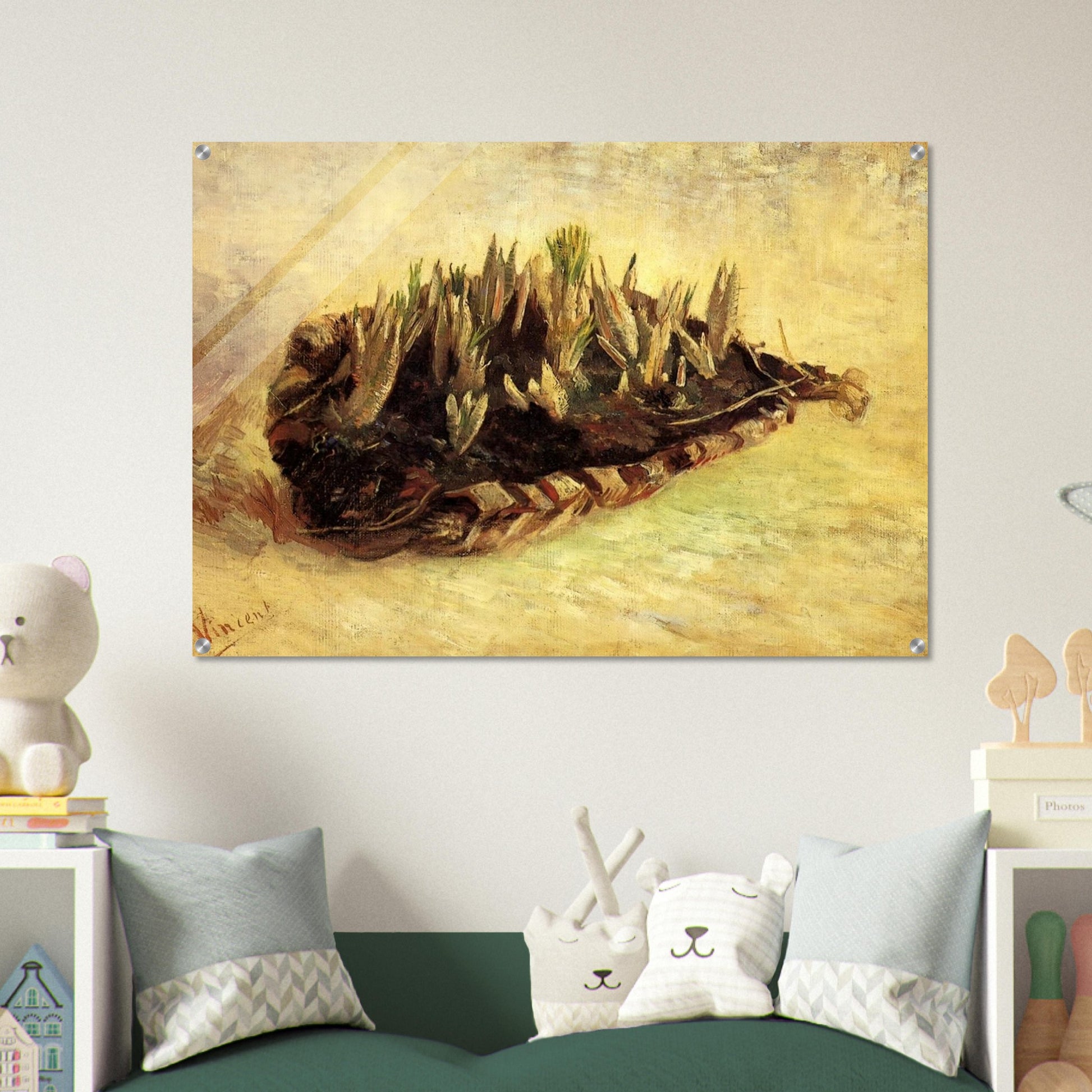 Still Life with a Basket of Crocuses - Vincent van Gogh Acrylic Print - 70x100 cm / 28x40″ inches