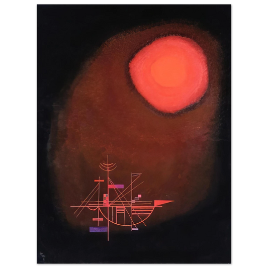 Wassily Kandinsky - RED SUN AND SHIP  75x100 cm / 30x40inches Fine Art Poster