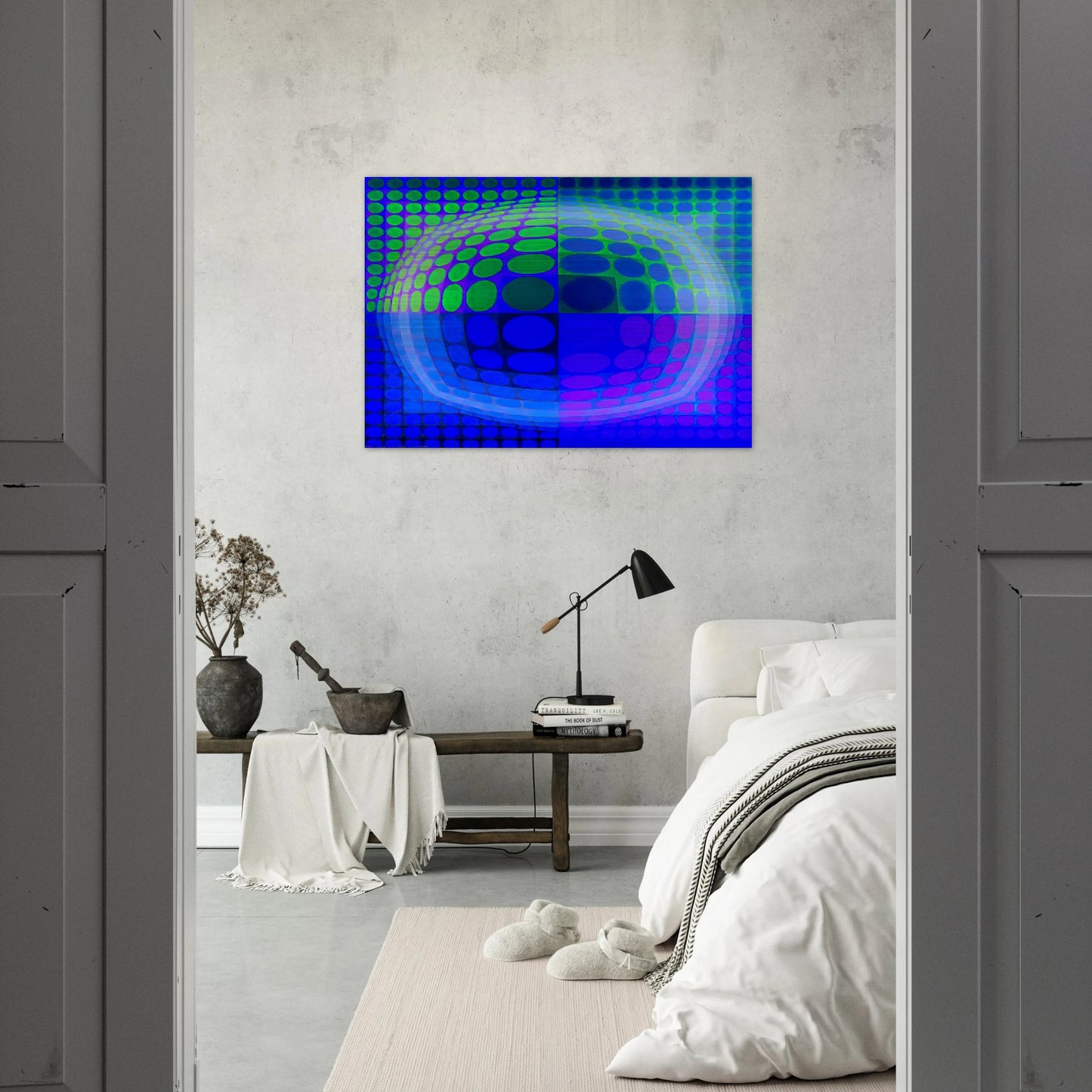 Pal-Ket - 1974 - Victor Vasarely Brushed Aluminum Print - 70x100 cm / 28x40 inches | Victor Vasarely Aluminum Print | Victor Vasarely Prints