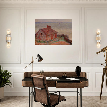 Customs House, Rose Effect - claude monet Brushed Aluminum Print - 70x100 cm / 28x40 inches | claude monet Aluminum Print | claude monet Prints