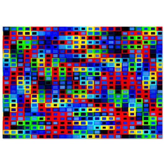 Orion-K - 1972 - Victor Vasarely Brushed Aluminum Print - 70x100 cm / 28x40 inches | Victor Vasarely Aluminum Print | Victor Vasarely Prints