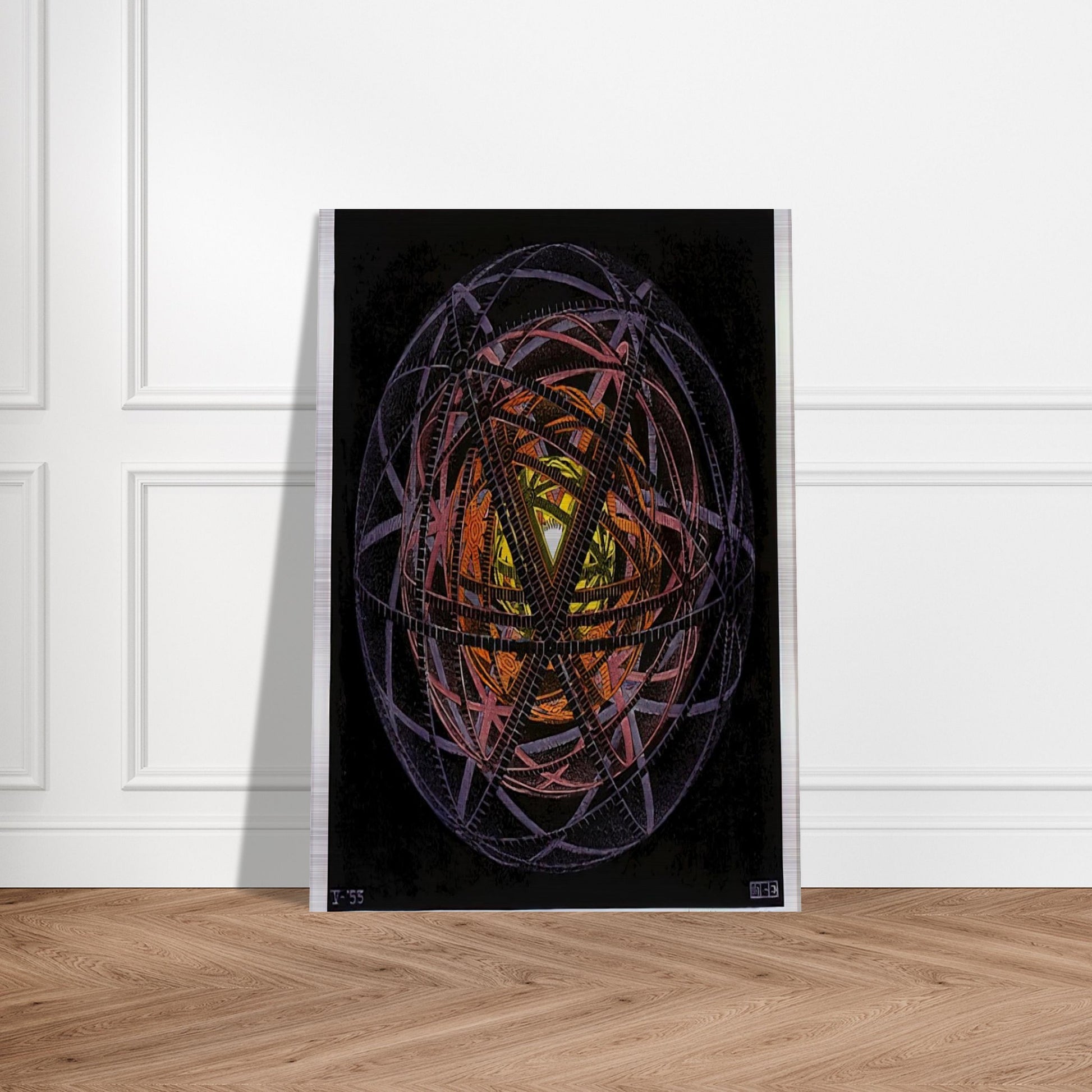 CONCENTRIC RINDS COLOUR - MC Escher Brushed Aluminum Print - 70x100 cm / 28x40 inches | MC Escher Aluminum Print | MC Escher Prints