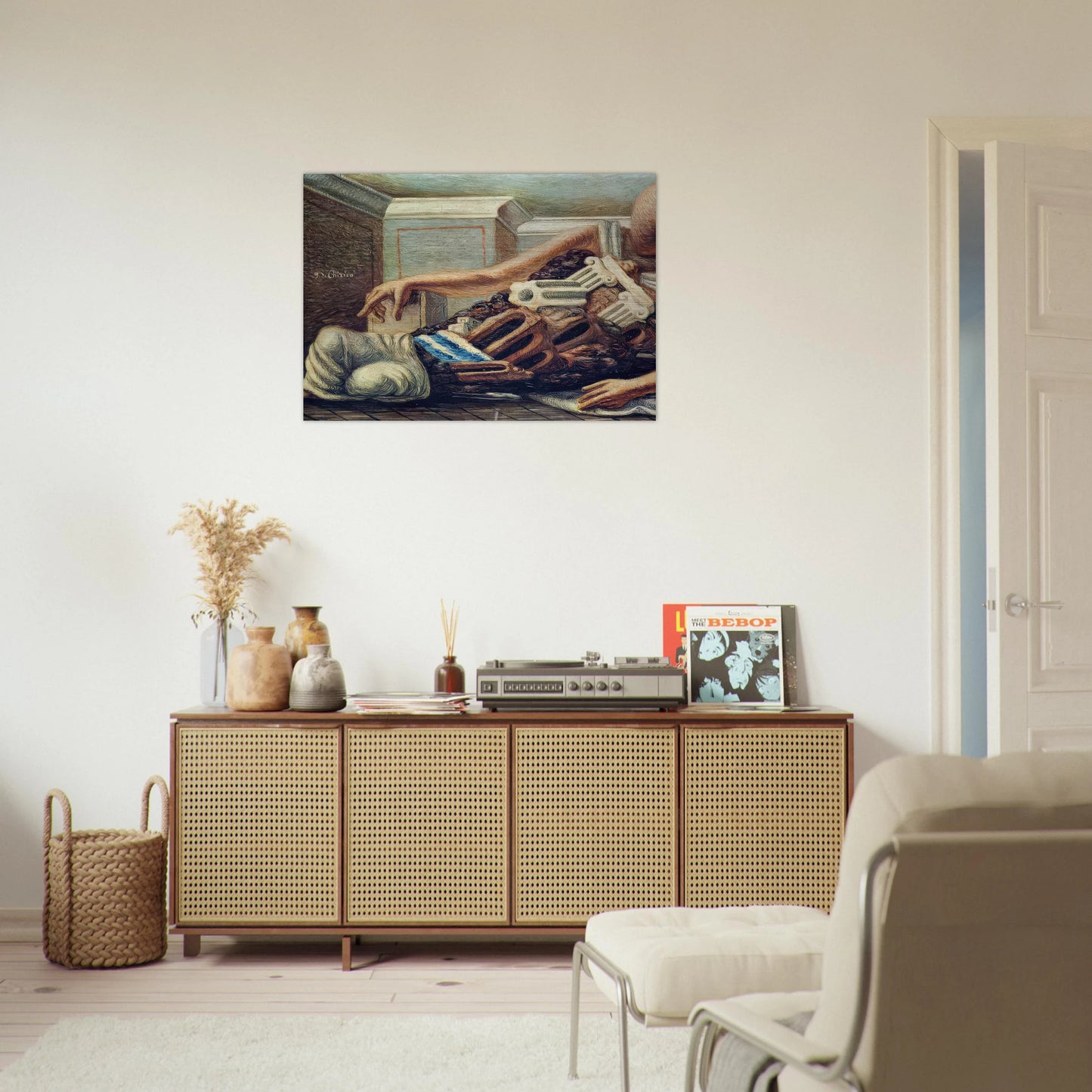 ARCHAEOLOGIST - Giorgio de Chirico Brushed Aluminum Print - 70x100 cm / 28x40 inches | Giorgio de Chirico Aluminum Print | Giorgio de Chirico Prints