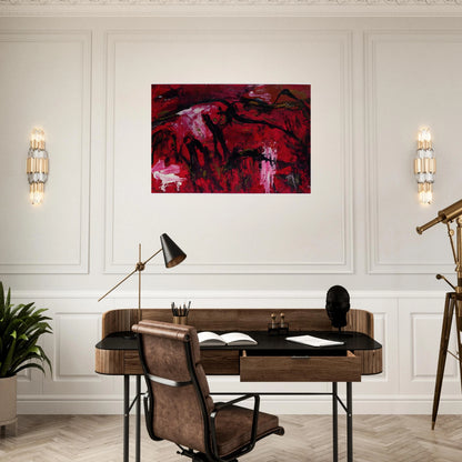 Libusa - 1995 - Emil Schumacher Brushed Aluminum Print - 70x100 cm / 28x40 inches | Emil Schumacher Aluminum Print | Emil Schumacher Prints