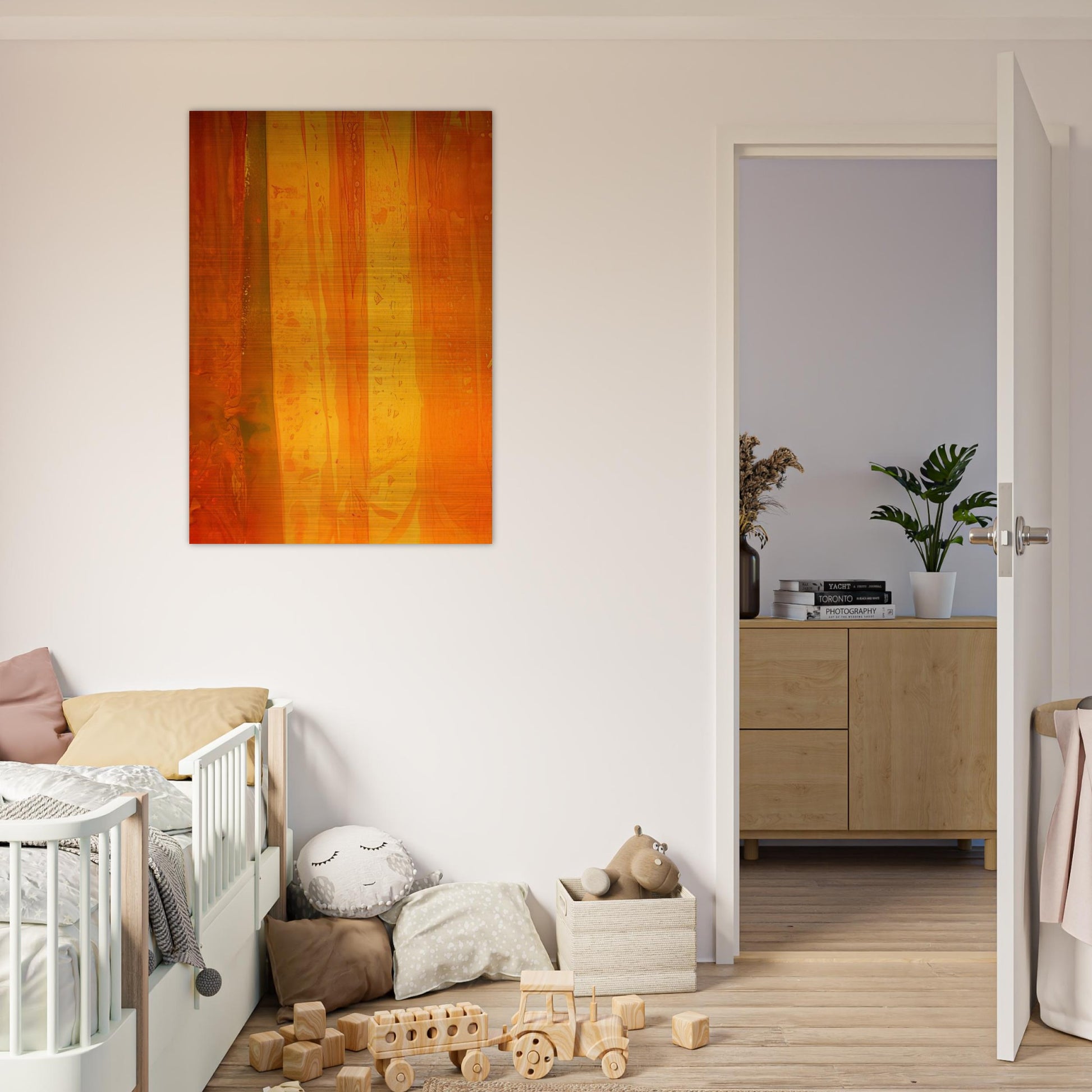 Pink Flutter - Sam Gilliam Brushed Aluminum Print - 70x100 cm / 28x40 inches | Sam Gilliam Aluminum Print | Sam Gilliam Prints