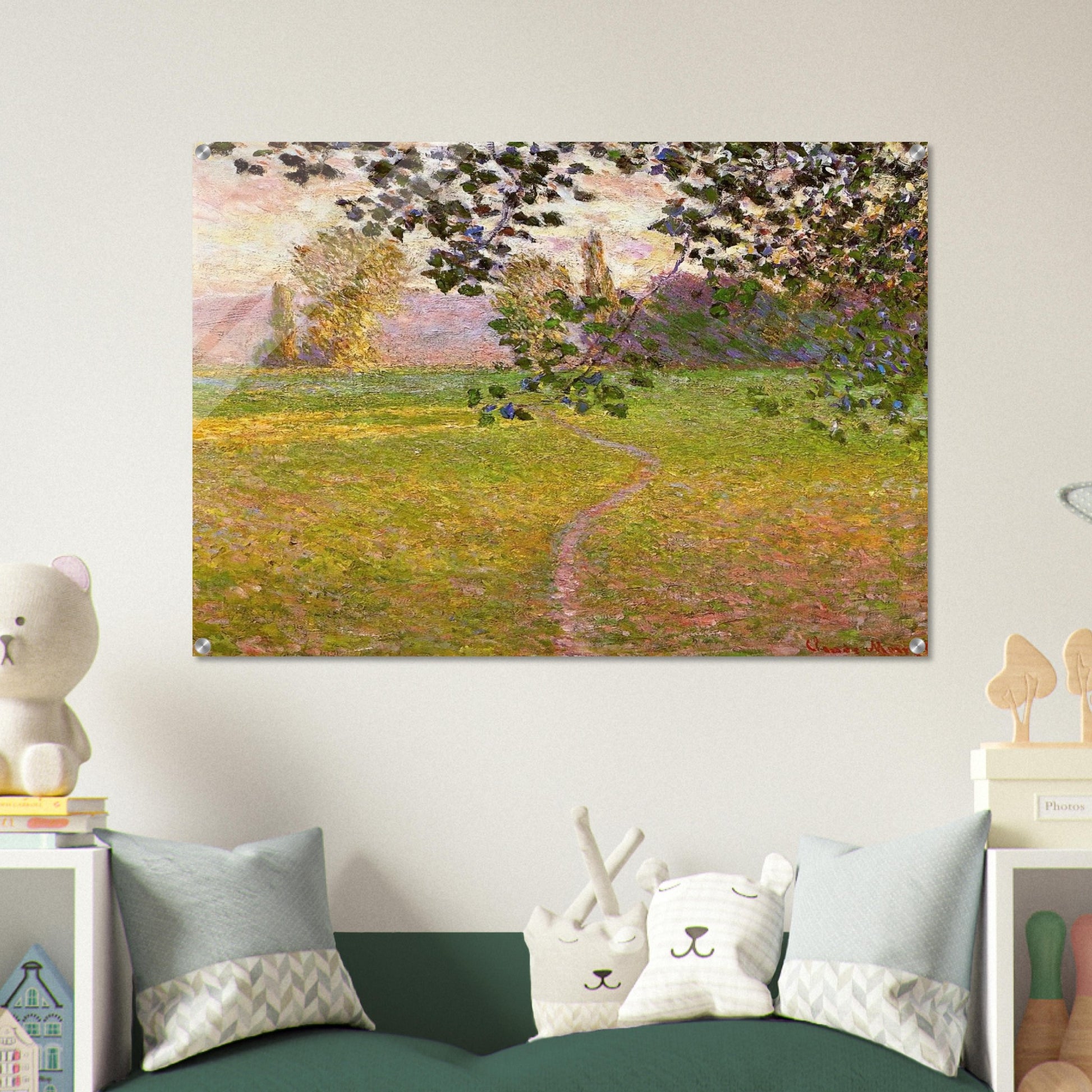 Morning Landscape, Giverny - claude monet Acrylic Print - 70x100 cm / 28x40″ inches