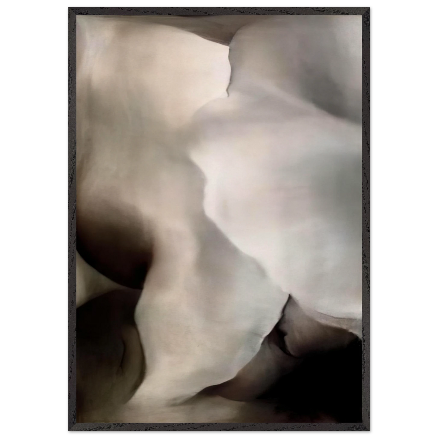 Dark Iris 3 - Georgia OKeeffe 70x100 cm / 28x40 inches Framed Art Print – Black Wooden Frame