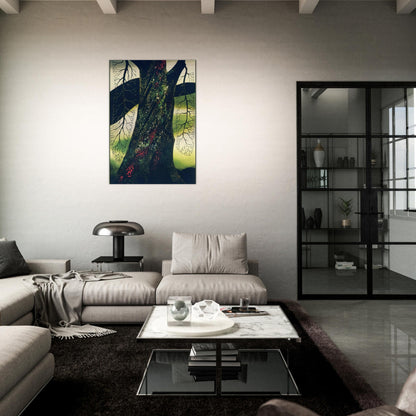Oak Tree - Eyvind Earle Brushed Aluminum Print - 70x100 cm / 28x40 inches | Eyvind Earle Aluminum Print | Eyvind Earle Prints