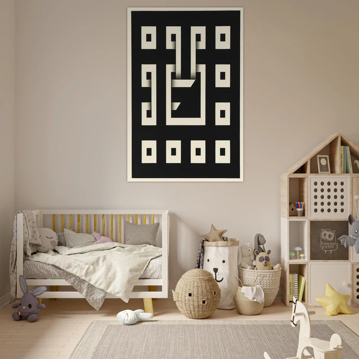 Clandestine Game XI - 1968 - Omar Rayo Art Prints - 100x150 cm / 40x60″ inches | Omar Rayo Poster | Omar Rayo Prints