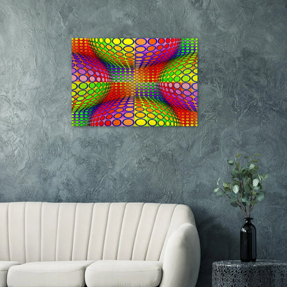 Vega-Lep - 1970 - Victor Vasarely Brushed Aluminum Print - 70x100 cm / 28x40 inches | Victor Vasarely Aluminum Print | Victor Vasarely Prints