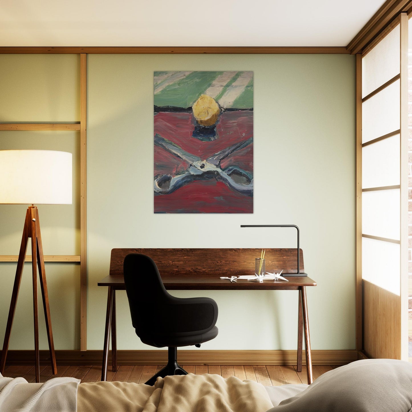 Scissors and Lemon, II - Richard Diebenkorn Brushed Aluminum Print - 70x100 cm / 28x40 inches | Richard Diebenkorn Aluminum Print | Richard Diebenkorn Prints