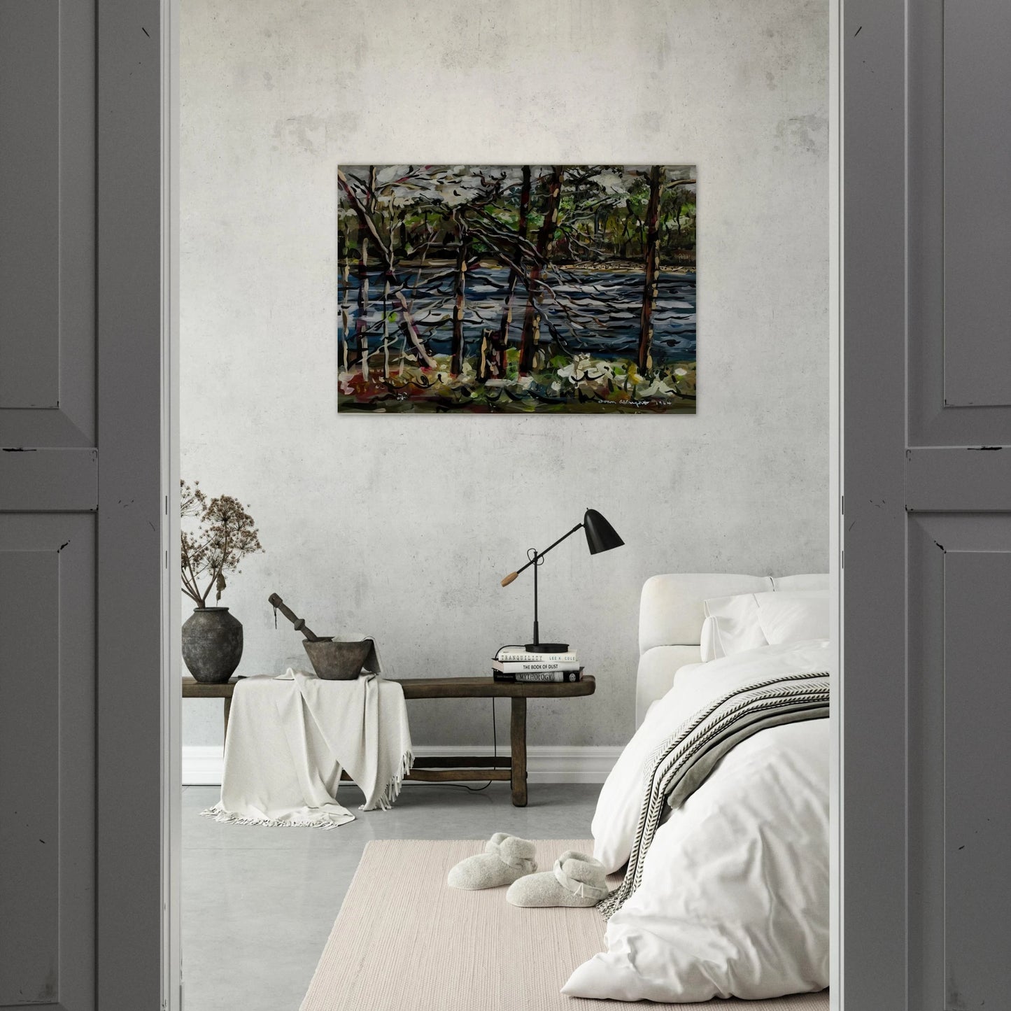 ST MARY S RIVER GEORGIA 1964 - Ivan Albright Brushed Aluminum Print - 70x100 cm / 28x40 inches | Ivan Albright Aluminum Print | Ivan Albright Prints