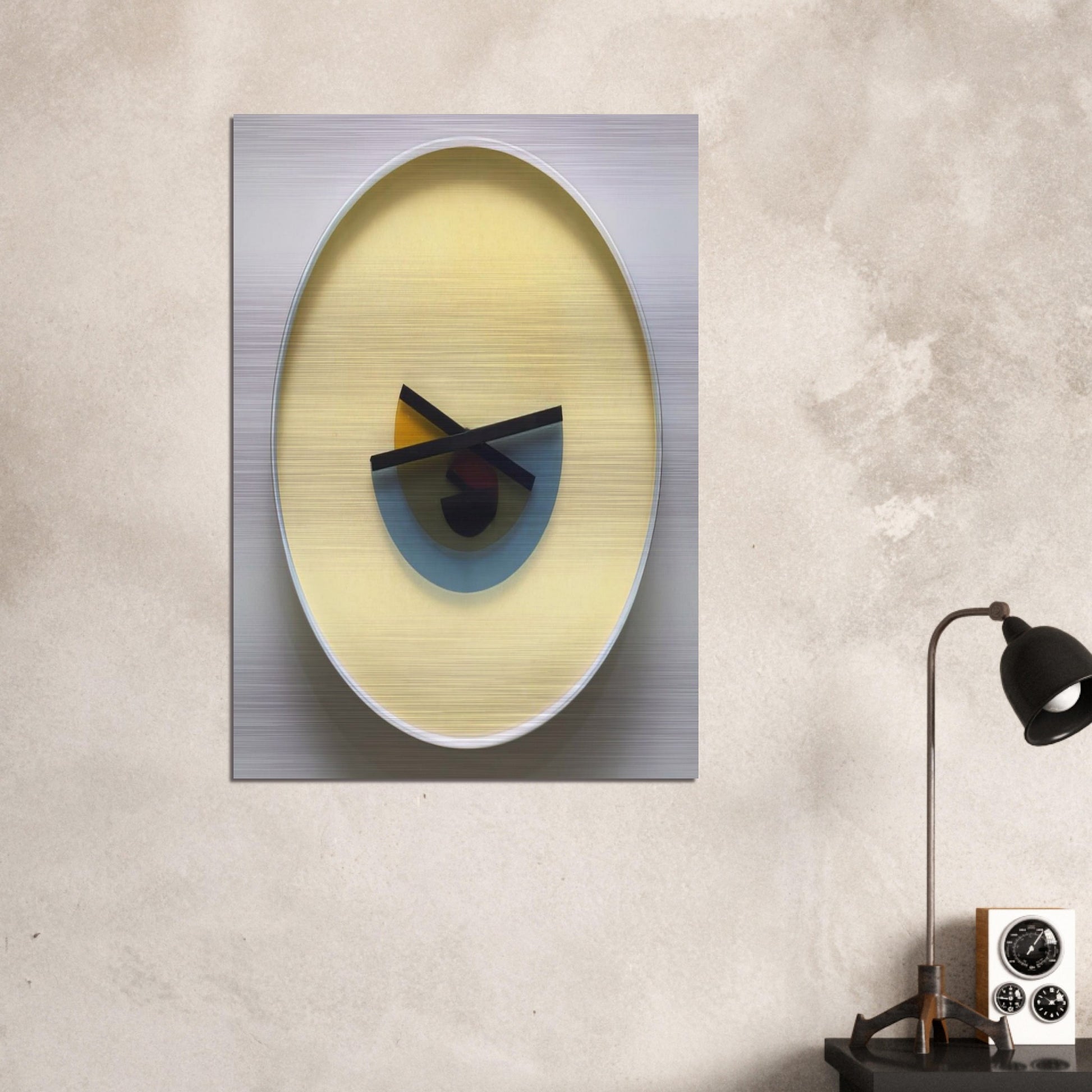 L'Ora X Clock - 1945 - Bruno Munari Brushed Aluminum Print - 70x100 cm / 28x40 inches | Bruno Munari Aluminum Print | Bruno Munari Prints