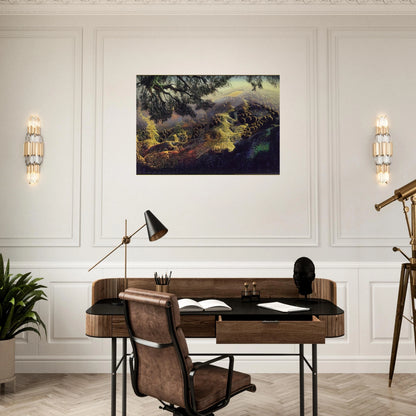 Paradise - Eyvind Earle Brushed Aluminum Print - 70x100 cm / 28x40 inches | Eyvind Earle Aluminum Print | Eyvind Earle Prints