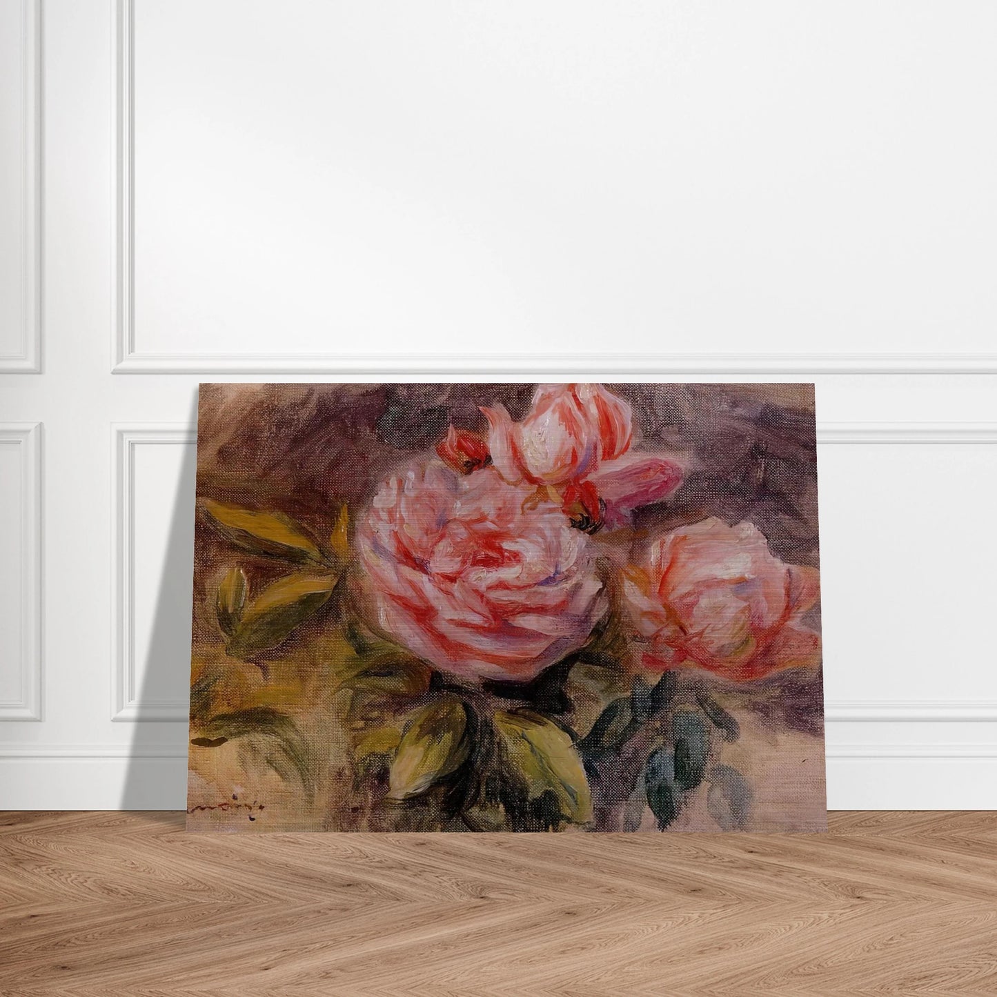 Roses - Pierre-Auguste Renoir Brushed Aluminum Print - 70x100 cm / 28x40 inches | Pierre-Auguste Renoir Aluminum Print | Pierre-Auguste Renoir Prints
