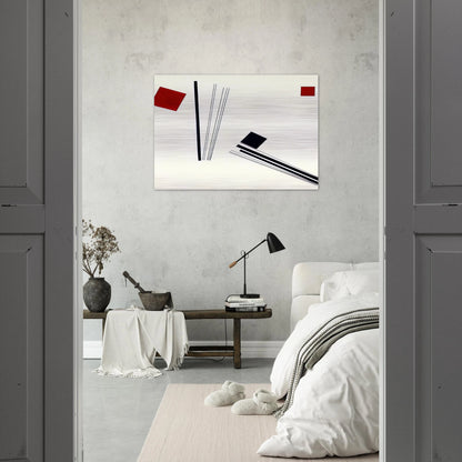 Painting in red and black - 1956 - Lygia Pape Brushed Aluminum Print - 70x100 cm / 28x40 inches | Lygia Pape Aluminum Print | Lygia Pape Prints