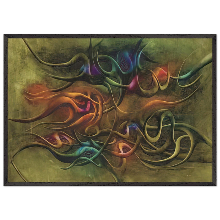 Peinture - Surrealism - Simon Hantai 70x100 cm / 28x40 inches Framed Art Print – Black Wooden Frame