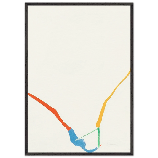 What Red Lines Can Do - 1970 - Helen Frankenthaler 70x100 cm / 28x40 inches Framed Art Print – Black Wooden Frame
