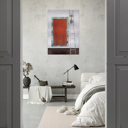 MANGO ICE CAVE SCALE 1977 - Robert Rauschenberg Brushed Aluminum Print - 70x100 cm / 28x40 inches | Robert Rauschenberg Aluminum Print | Robert Rauschenberg Prints