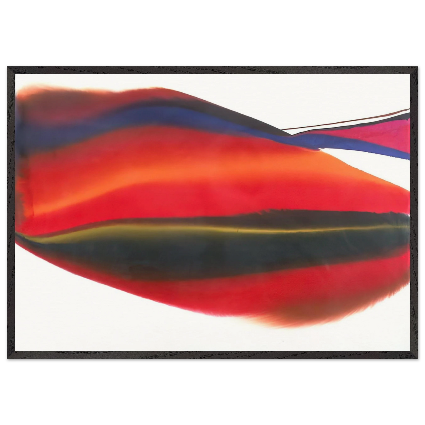 Phenomena Lands End - 1974 - Paul Jenkins 70x100 cm / 28x40 inches Framed Art Print – Black Wooden Frame