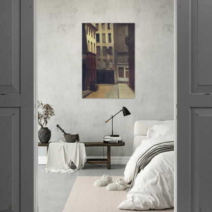 Paris Street - Edward Hopper Brushed Aluminum Print - 70x100 cm / 28x40 inches | Edward Hopper Aluminum Print | Edward Hopper Prints