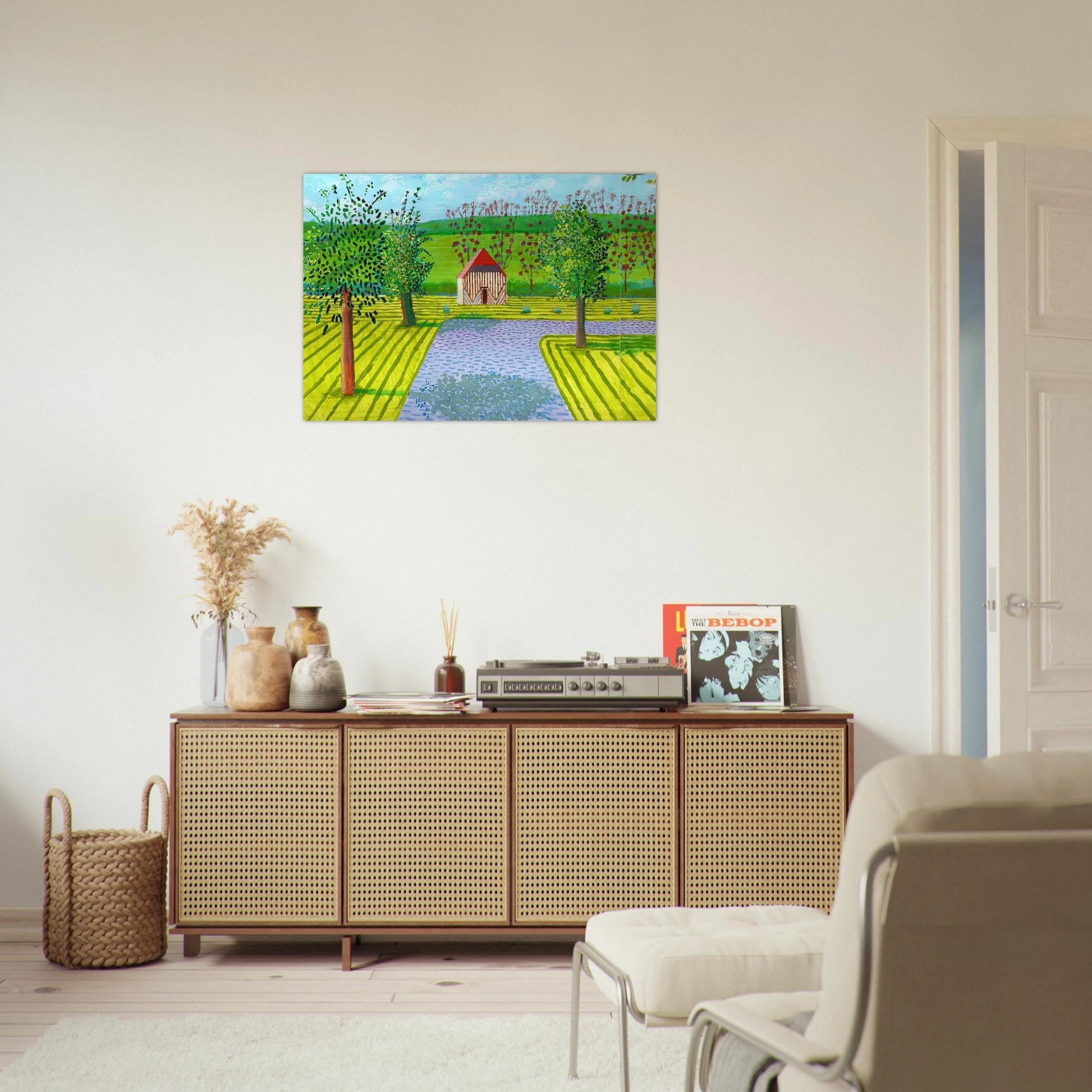 David Hockney - David Hockney Brushed Aluminum Print - 70x100 cm / 28x40 inches | David Hockney Aluminum Print | David Hockney Prints