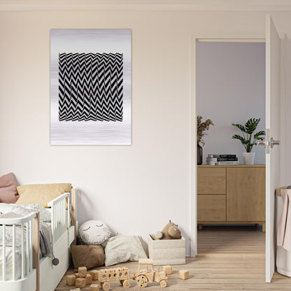 FRAGMENT 3 1965 - Bridget Riley Brushed Aluminum Print - 70x100 cm / 28x40 inches | Bridget Riley Aluminum Print | Bridget Riley Prints