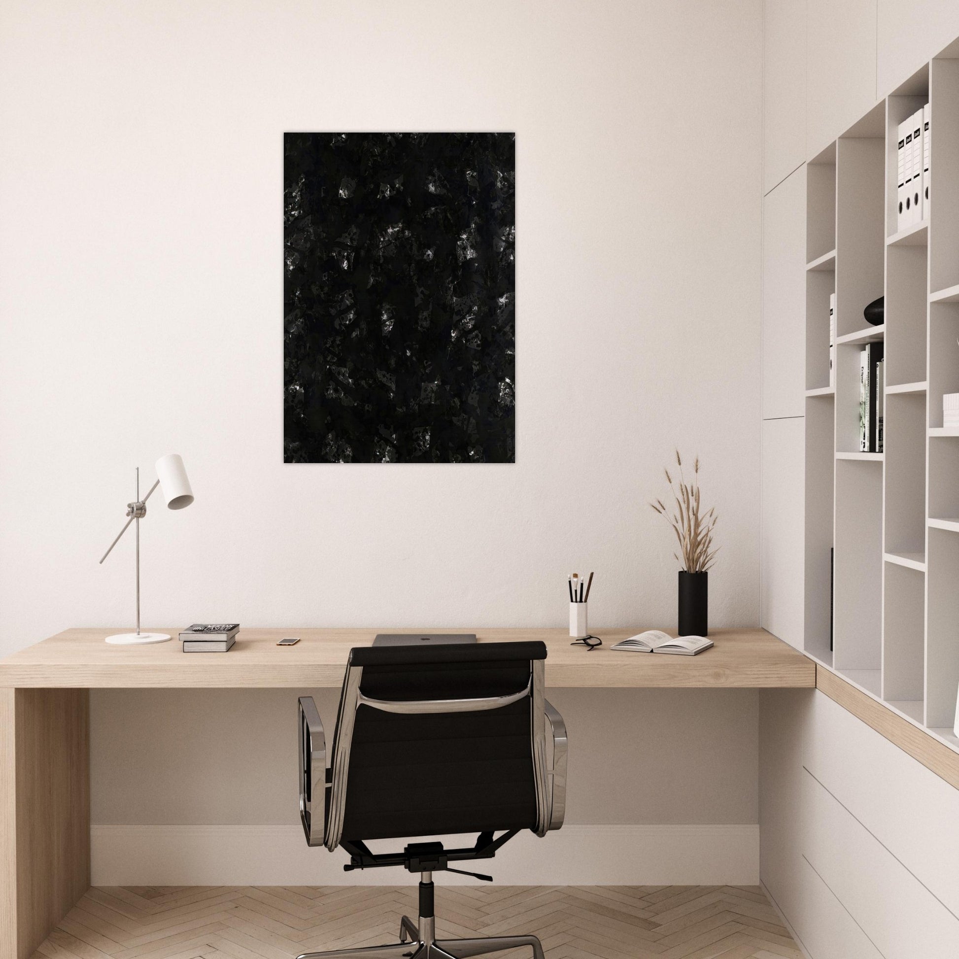 Indigo Wood - Sam Francis Brushed Aluminum Print - 70x100 cm / 28x40 inches | Sam Francis Aluminum Print | Sam Francis Prints