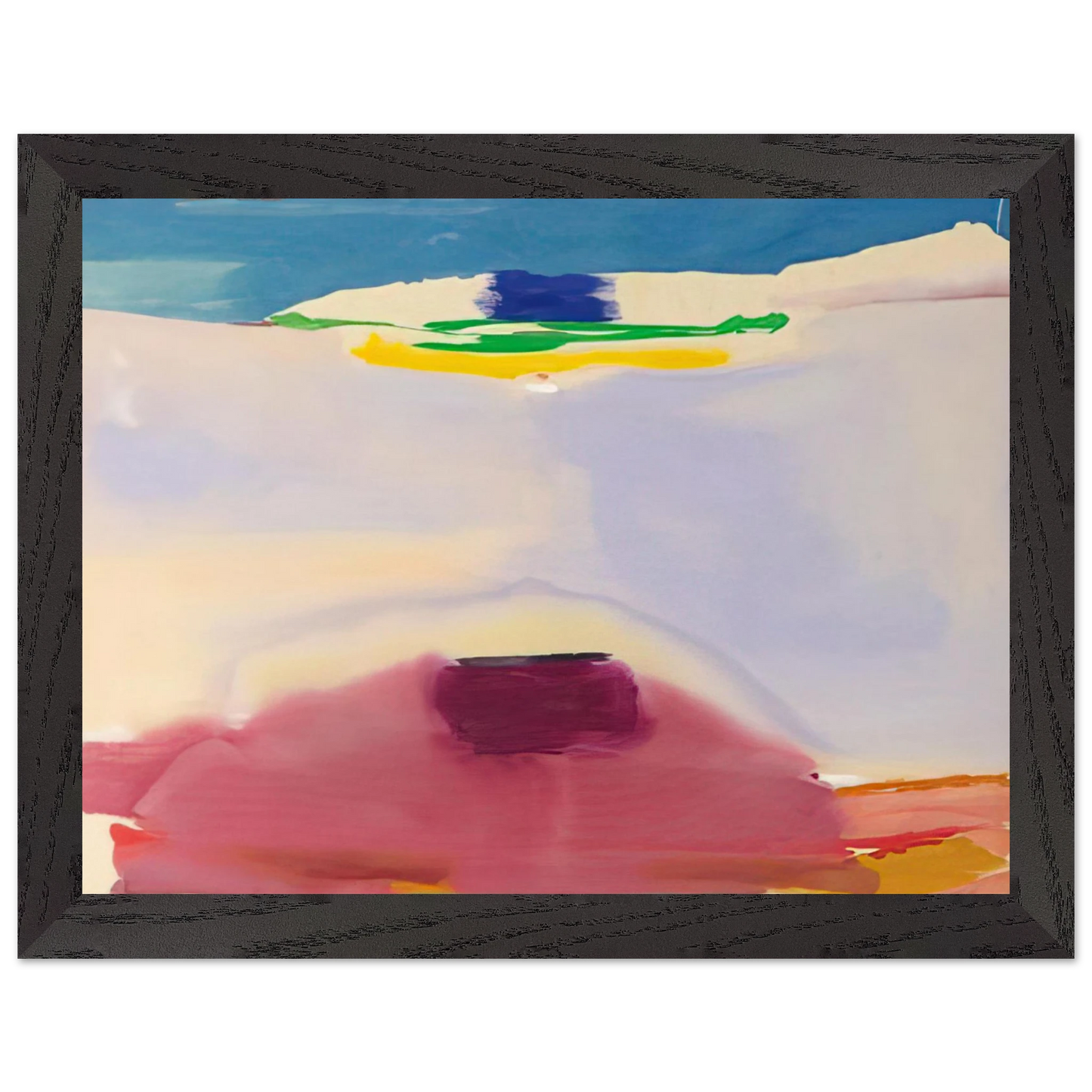 Helen Frankenthaler - Leveling - 1973 Wall art - 20x25 cm / 8x10 inches - Premium Wooden Framed Poster With Fine Art Paper-canvas - White frame