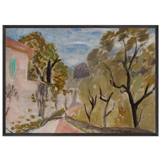 PAYSAGE OU RUE DANS LE MIDI 1918 - Henri Matisse 70x100 cm / 28x40 inches Framed Art Print – Black Wooden Frame