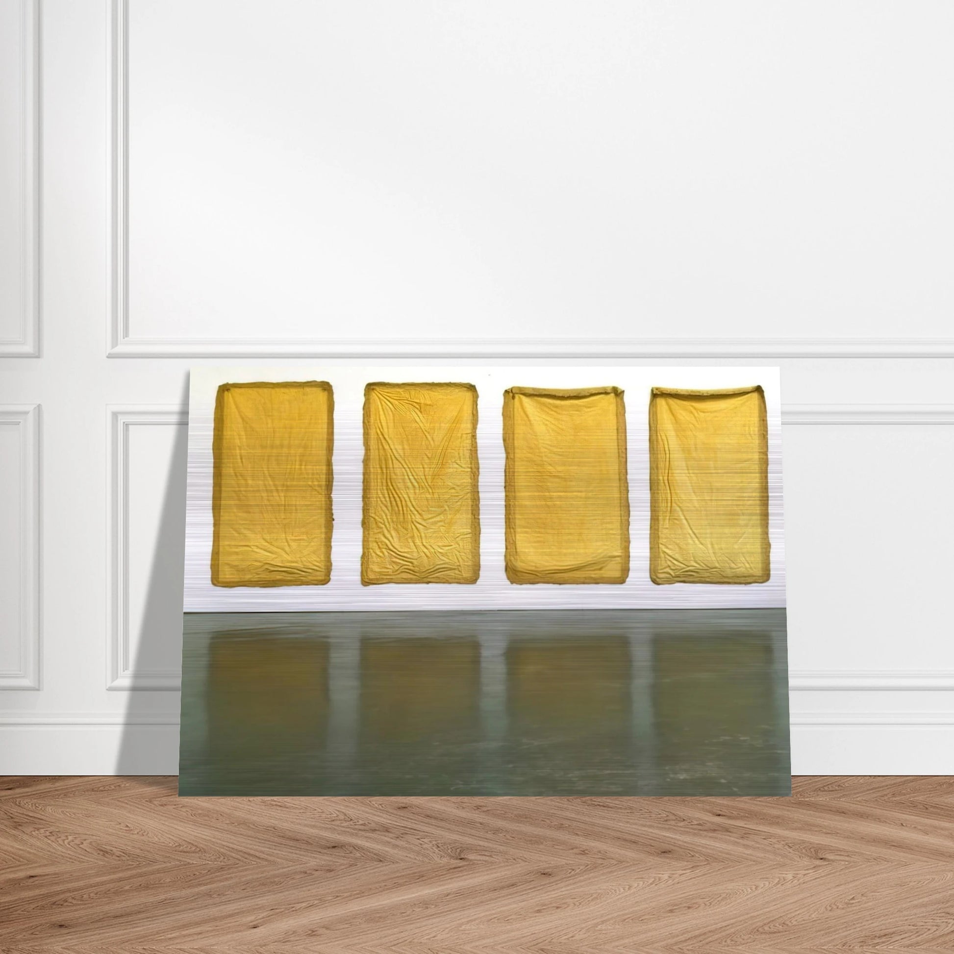 AUGHT 1968 - Eva Hesse Brushed Aluminum Print - 70x100 cm / 28x40 inches | Eva Hesse Aluminum Print | Eva Hesse Prints