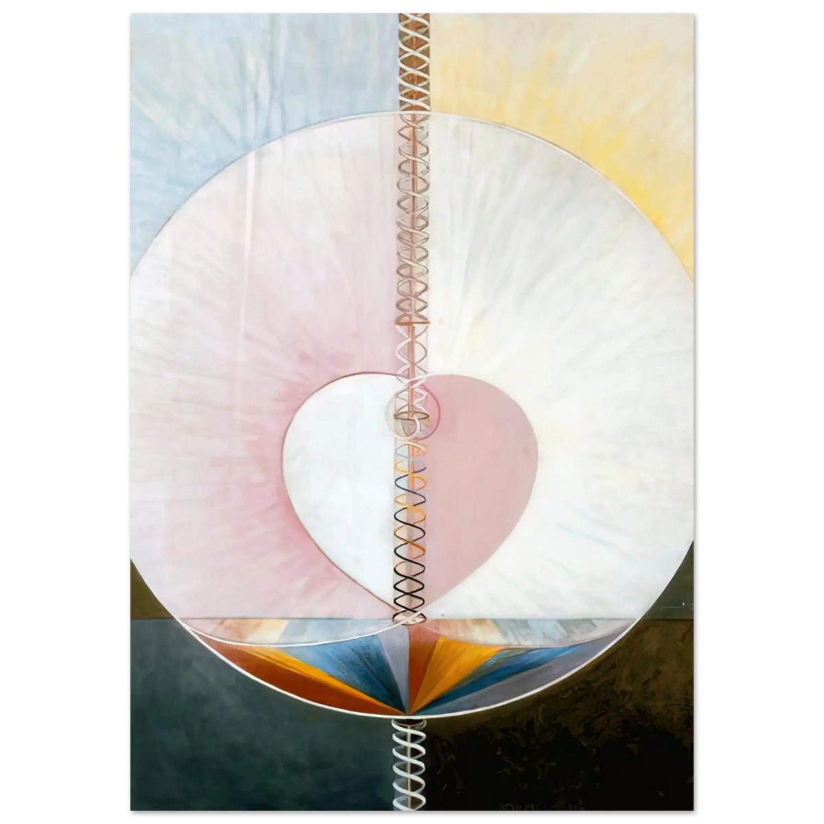 Hilma af Klint - WHAT A HUMAN BEING IS 1910 Wall art - 50x50 cm / 20x20 Inches - Fine Art Poster - -