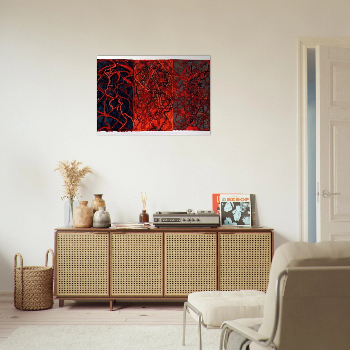 Nevisian Triptych - 2008 - Brice Marden Brushed Aluminum Print - 70x100 cm / 28x40 inches | Brice Marden Aluminum Print | Brice Marden Prints