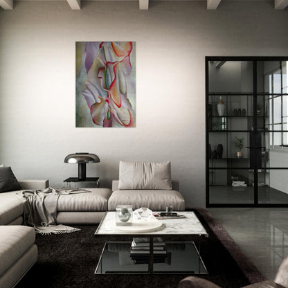Pink Sweet Peas - Georgia O'Keeffe Brushed Aluminum Print - 70x100 cm / 28x40 inches | Georgia O'Keeffe Aluminum Print | Georgia O'Keeffe Prints