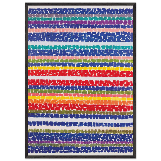 AIR VIEW OF A SPRING NURSERY 1966 - Alma Woodsey Thomas 70x100 cm / 28x40 inches Framed Art Print – Black Wooden Frame