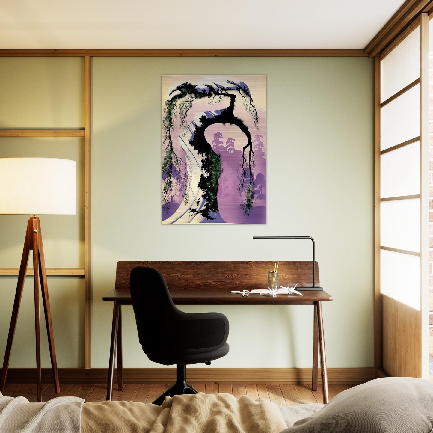 Norway Pine - Eyvind Earle Brushed Aluminum Print - 70x100 cm / 28x40 inches | Eyvind Earle Aluminum Print | Eyvind Earle Prints
