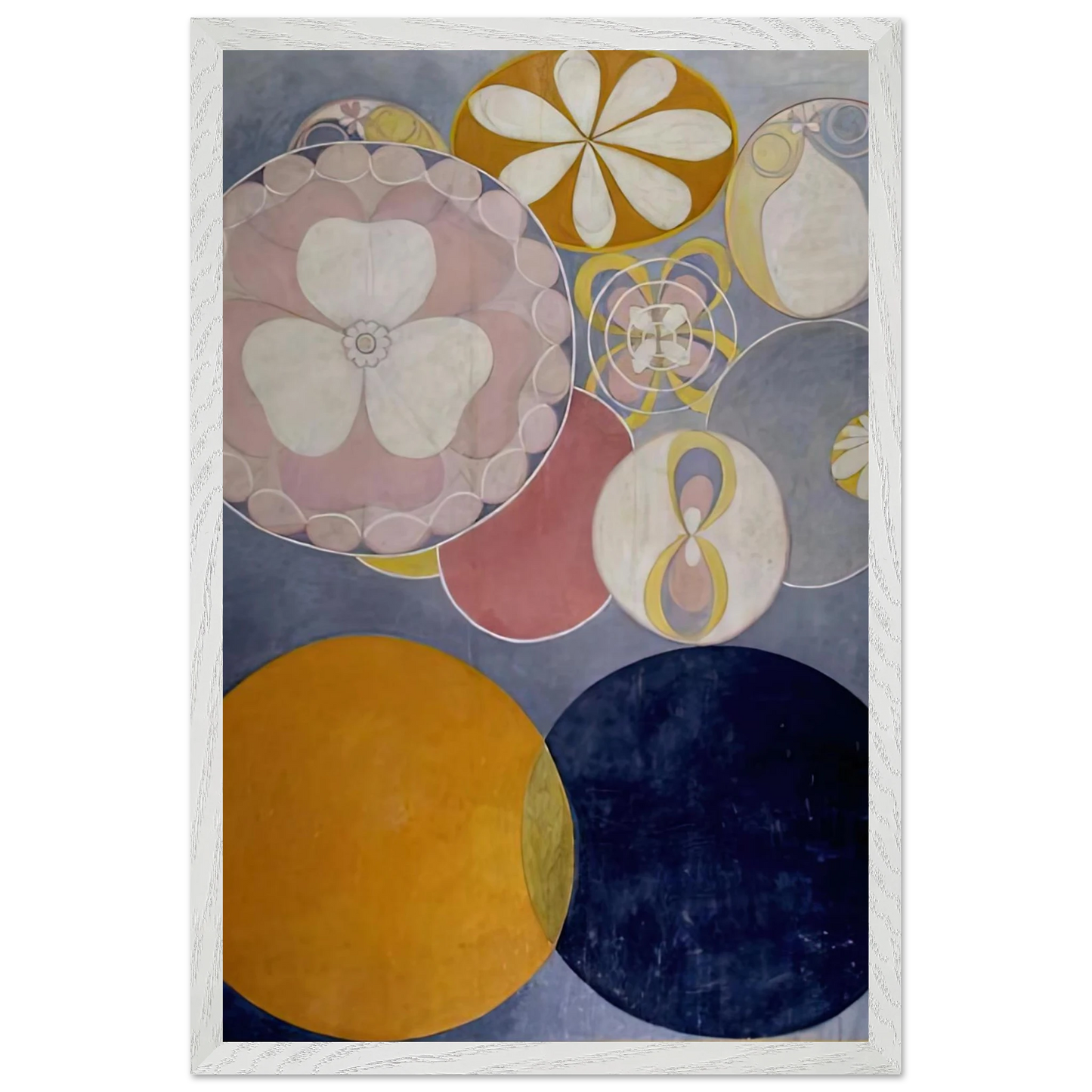Hilma af Klint - DE TIO ST RSTA N 2 BARNAALDERN 1907 Wall art - A2 (42 x 59.4  cm) - Premium Wooden Framed Poster With Fine Art Paper-canvas - Black frame
