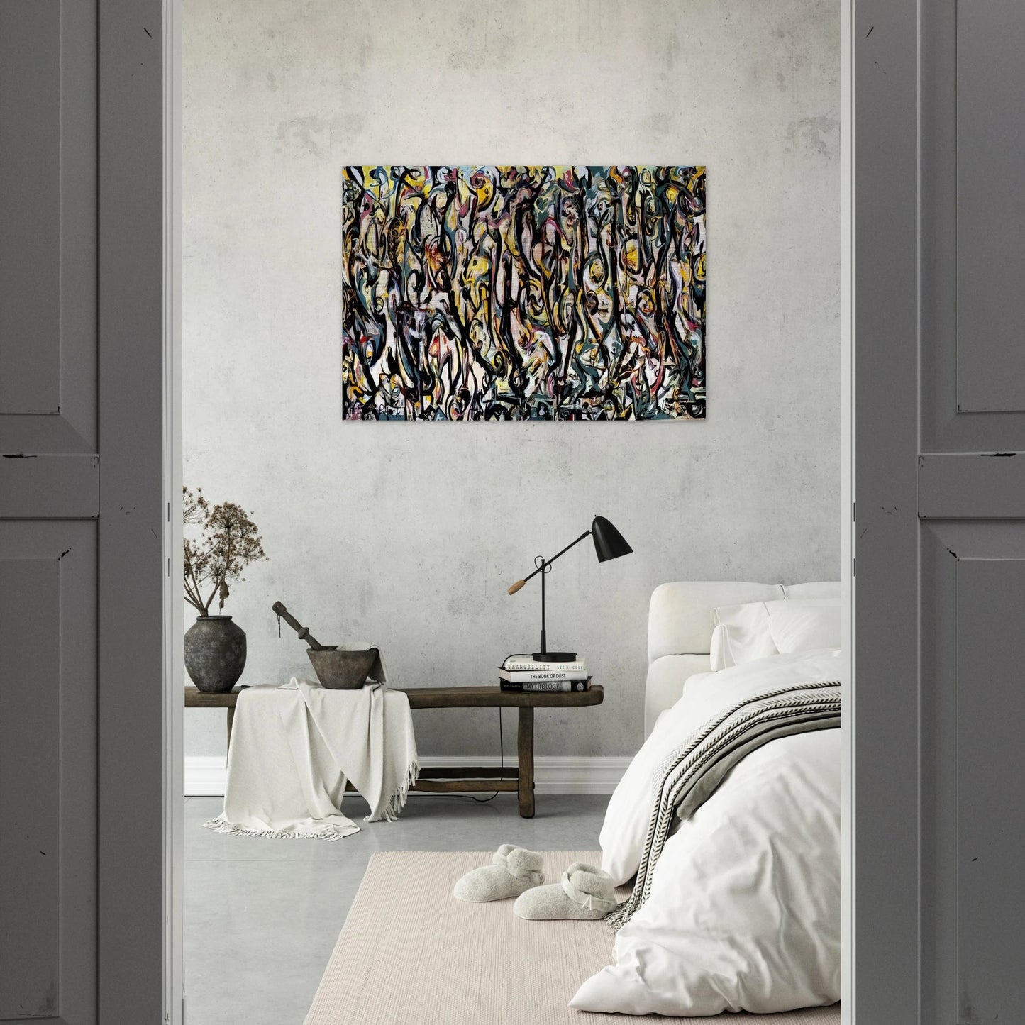 MURAL 1943 1 - Jackson Pollock Brushed Aluminum Print - 70x100 cm / 28x40 inches | Jackson Pollock Aluminum Print | Jackson Pollock Prints