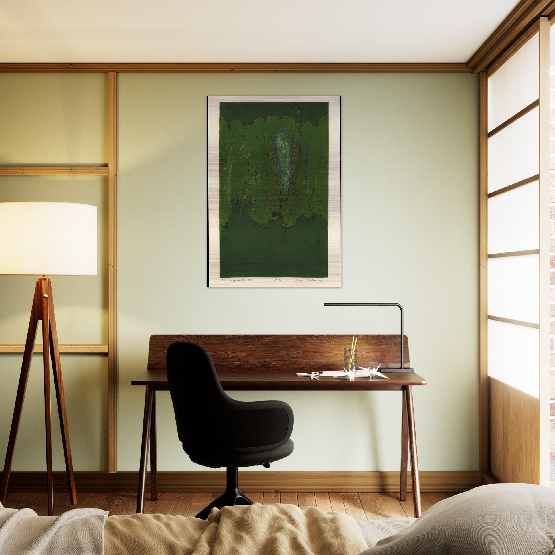 Winter in Green - 1970 - Hiroyuki Tajima Brushed Aluminum Print - 70x100 cm / 28x40 inches | Hiroyuki Tajima Aluminum Print | Hiroyuki Tajima Prints