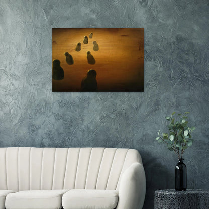 STUDY FOR DEOXYRIBONUCLEIC ACID ARABS - Salvador Dali Brushed Aluminum Print - 70x100 cm / 28x40 inches | Salvador Dali Aluminum Print | Salvador Dali Prints
