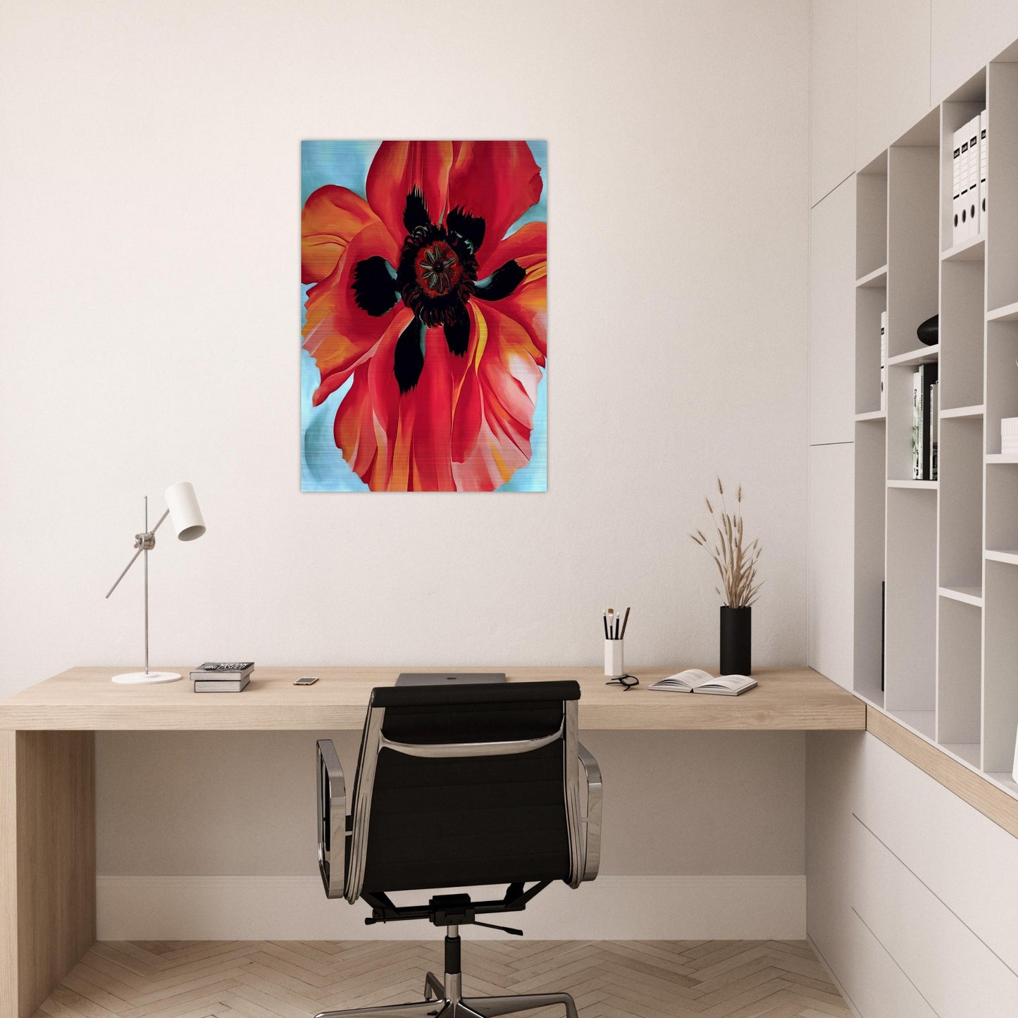 Red Poppy VI - Georgia O'Keeffe Brushed Aluminum Print - 70x100 cm / 28x40 inches | Georgia O'Keeffe Aluminum Print | Georgia O'Keeffe Prints