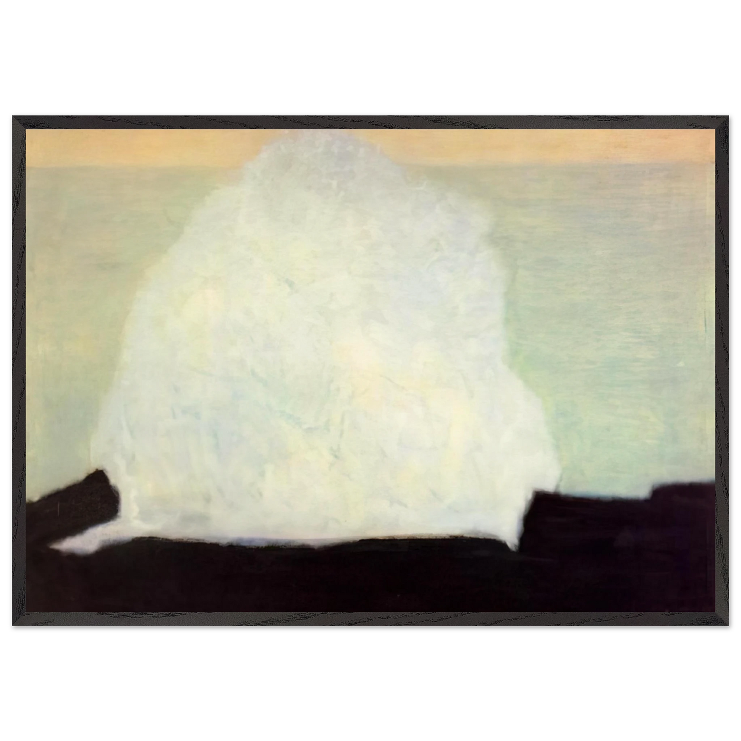 White Wave - 1954 - Milton Avery 70x100 cm / 28x40 inches Framed Art Print – Black Wooden Frame