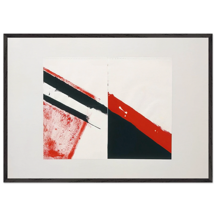 Who knows the beginning and who knows the end I - 1976 - Blinky Palermo 70x100 cm / 28x40 inches Framed Art Print – Black Wooden Frame