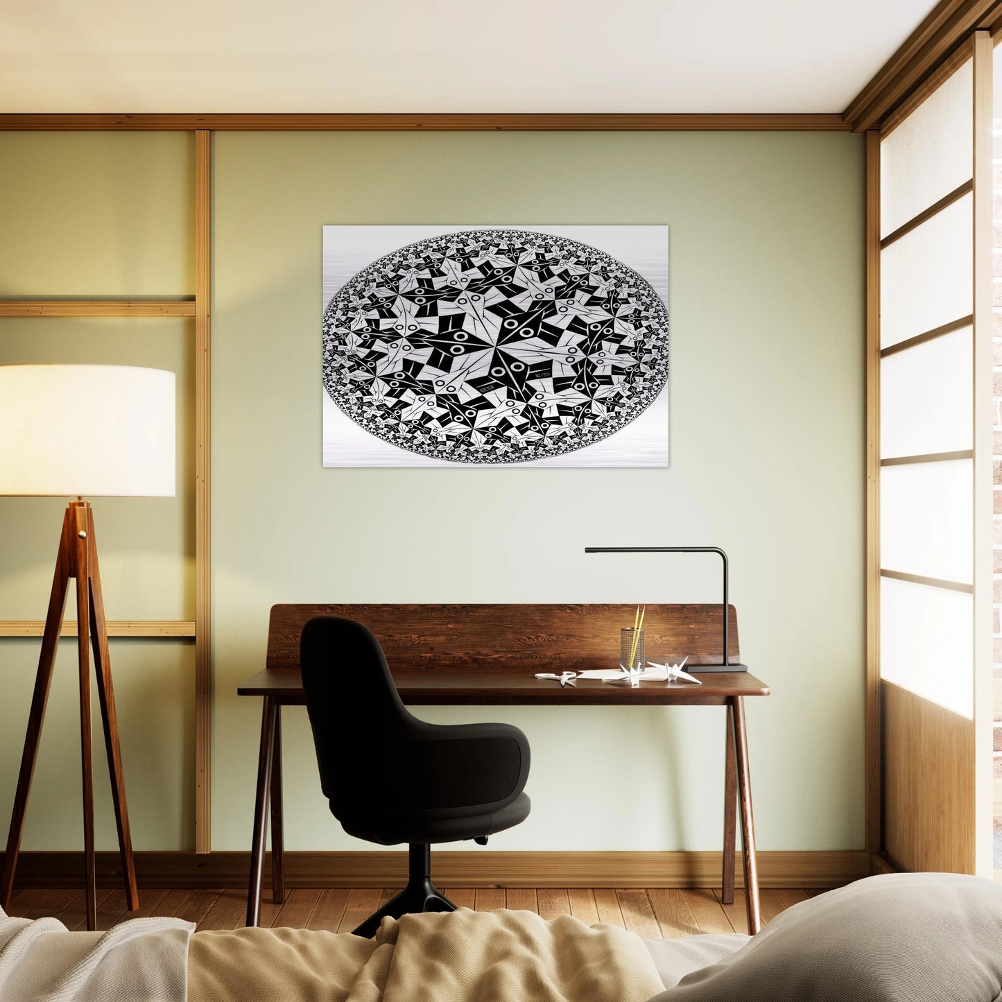 CIRCLE LIMIT I - MC Escher Brushed Aluminum Print - 70x100 cm / 28x40 inches | MC Escher Aluminum Print | MC Escher Prints