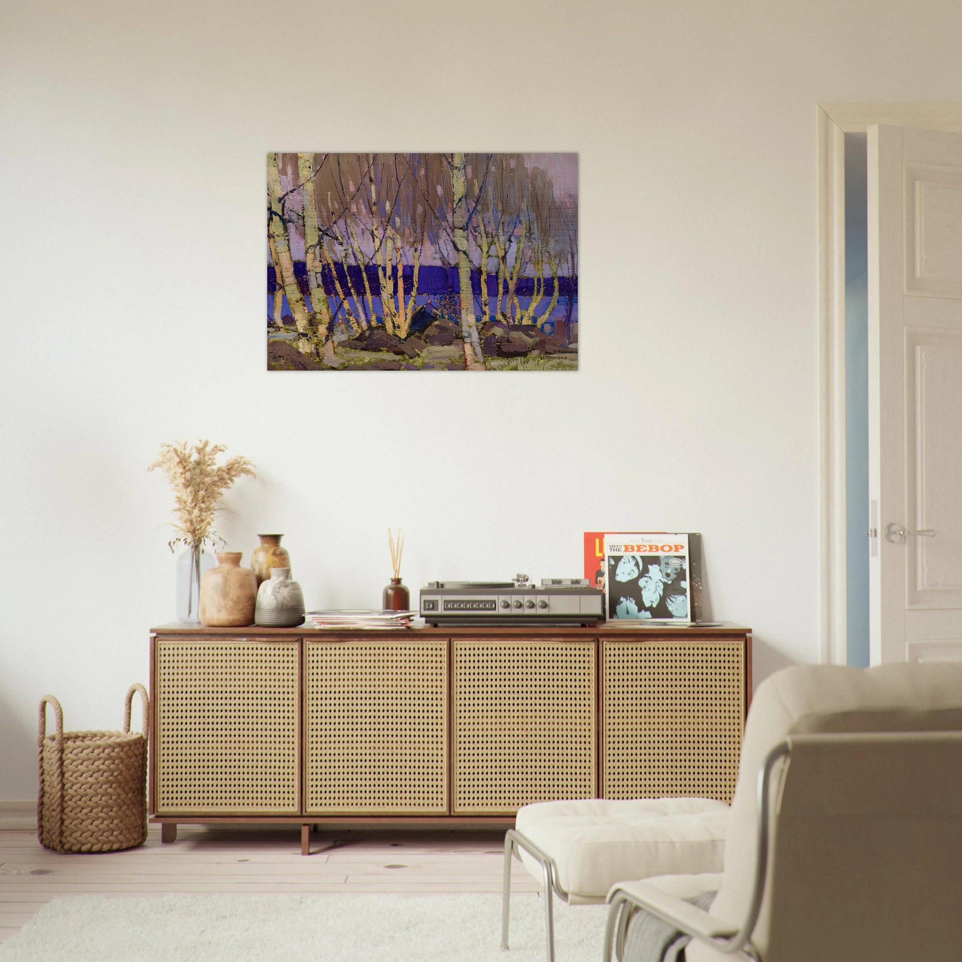 EVENING CANOE LAKE 1916 - Tom Thomson Brushed Aluminum Print - 70x100 cm / 28x40 inches | Tom Thomson Aluminum Print | Tom Thomson Prints